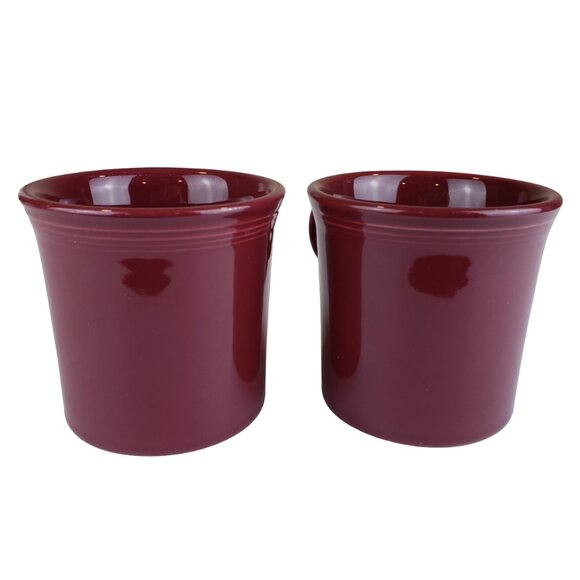 Set of 2 Fiesta Fiestaware Cinnabar HLC Homer Laughlin Ring Mugs EUC - Picture 2 of 4